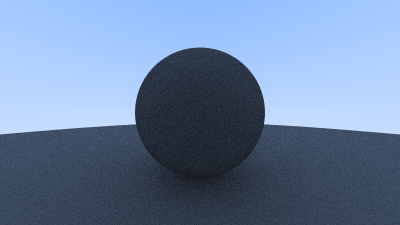 Second render of a diffuse sphere with limited bounces